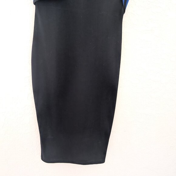 Rephyllis Bow Two Toned Blue Black Holiday Party Bodycon Dress Size M NWT - Picture 4 of 7